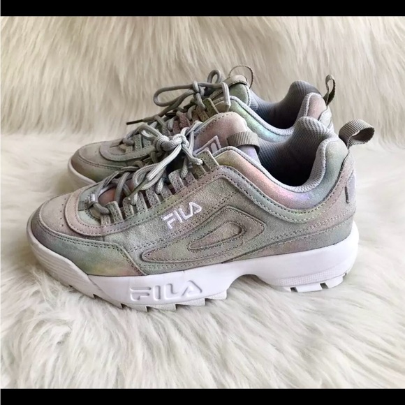 FILA Disruptor II Prism Rainbow Suede Sneakers - Picture 5 of 10